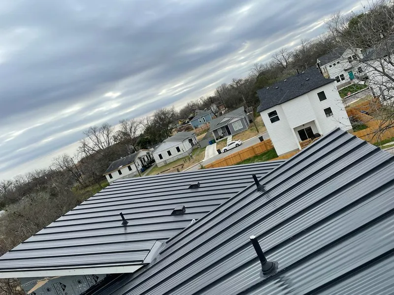 Standing seam metal roof panels with vents for Skylight Repair in Rockwall